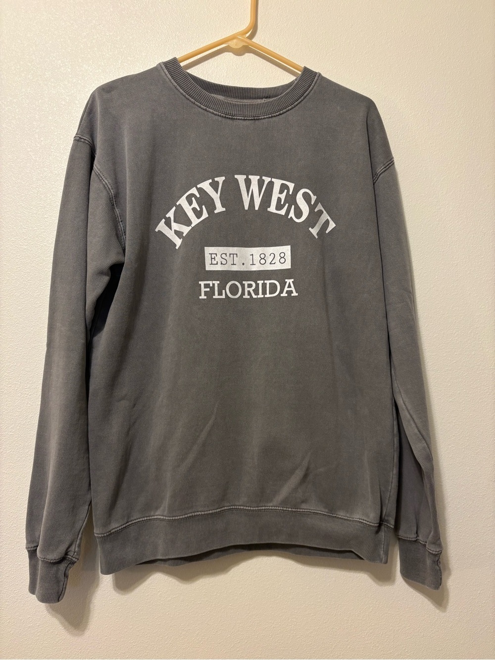 Gray 'Key West Florida' Crewneck Sweatshirt